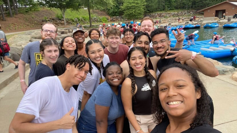 Marketing sophomore Cole Hakenson and other members from NMGZ visit the Charlotte Whitewater Center