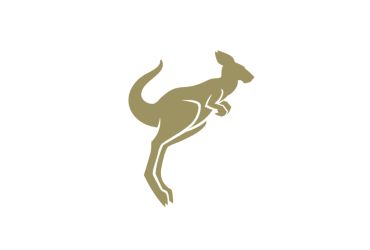drawing of gold kangaroo