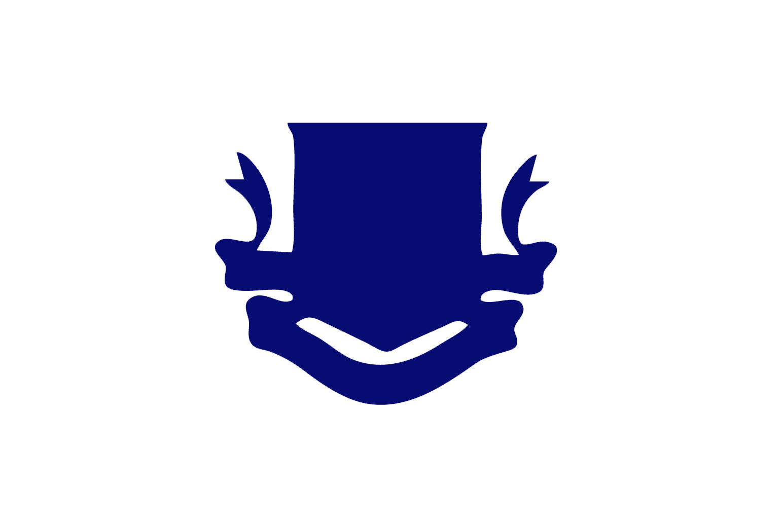 outline in blue of kangaroo