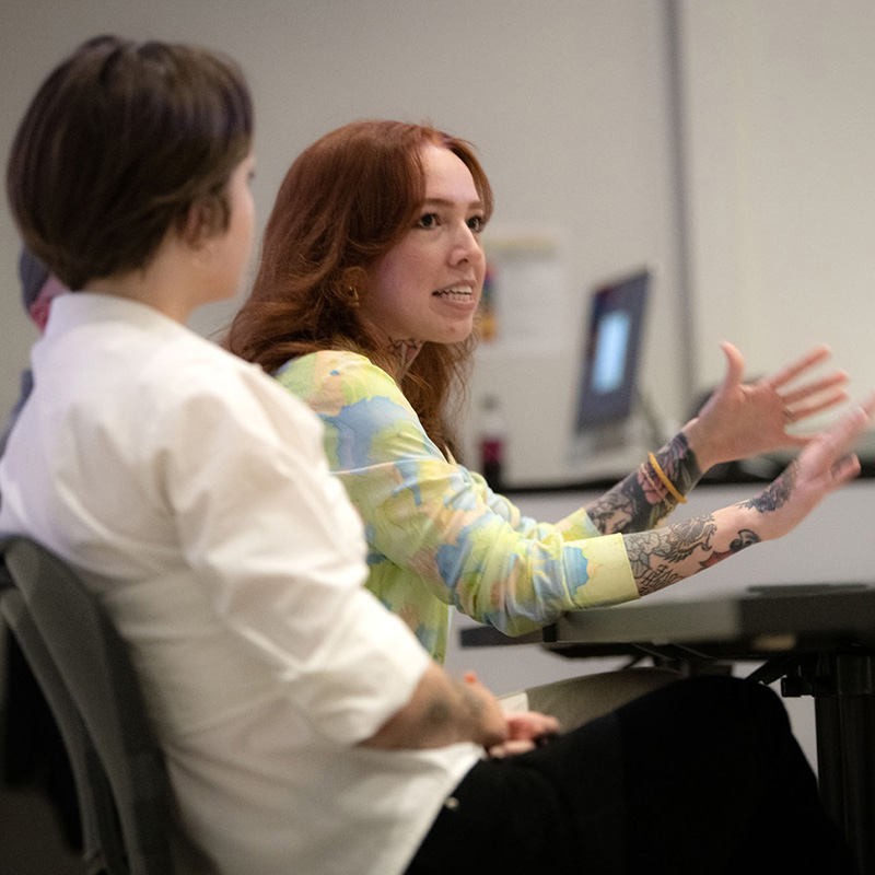 Guest artists lecture at Myers