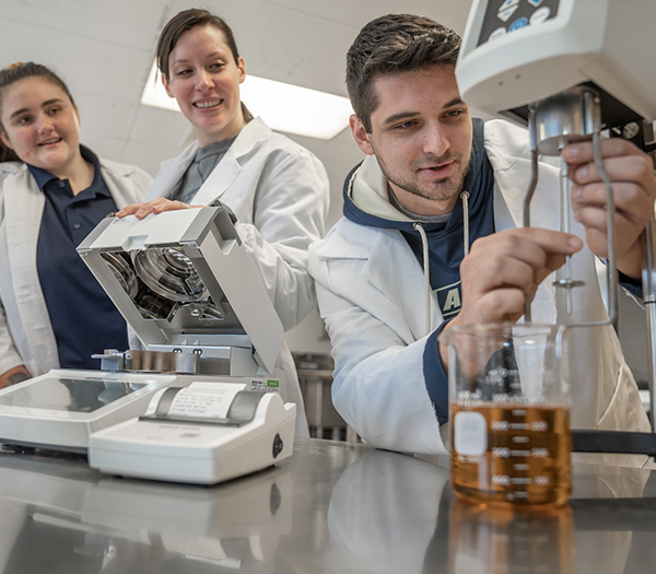 Graduate Students in lab coats