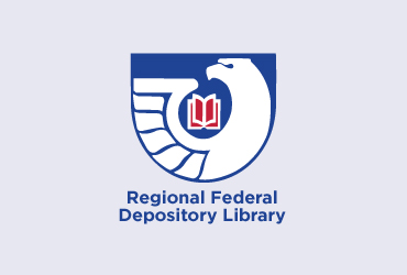 Eagle and book Logo for Government Document Depository Library.