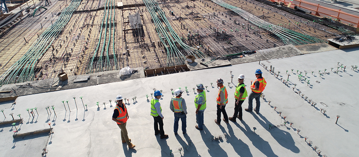 Workers at a construction site
