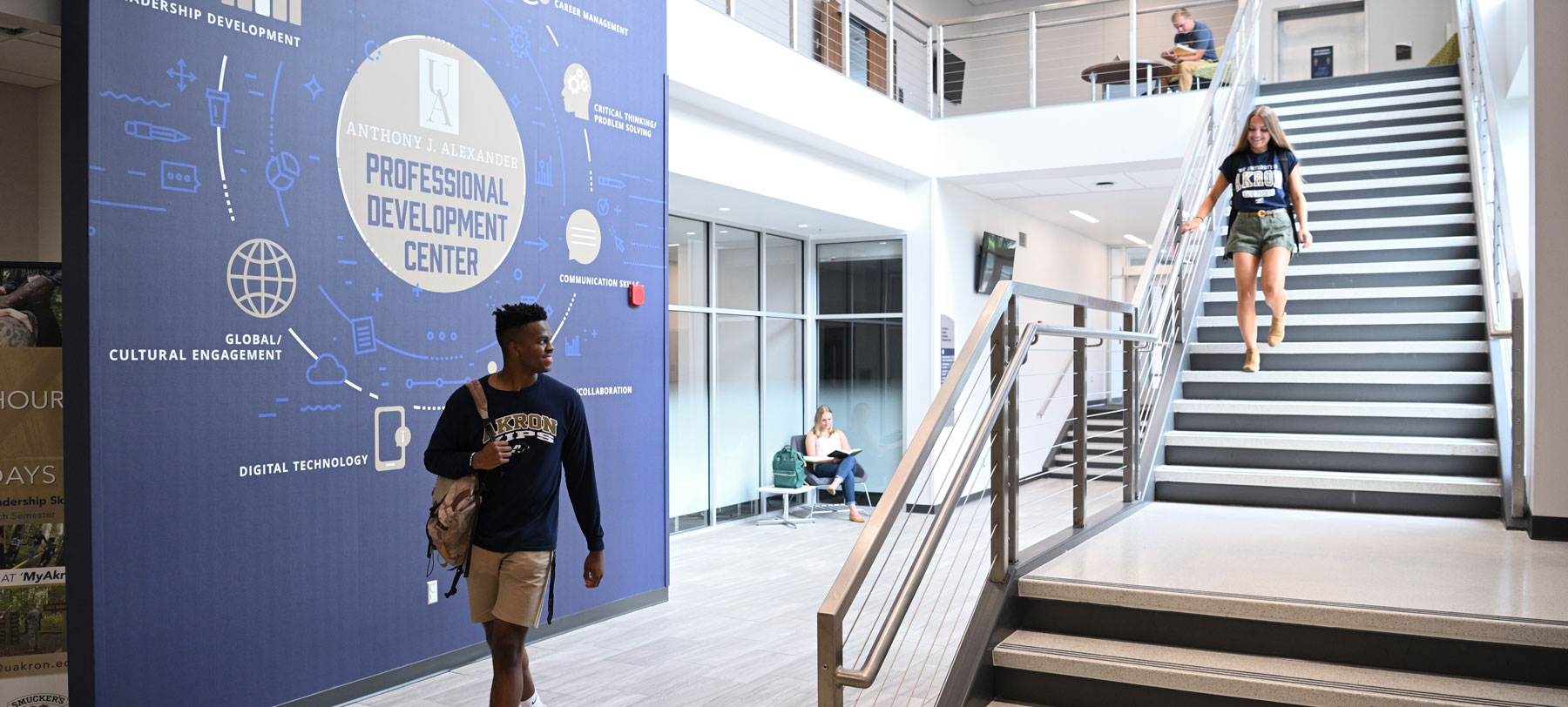 Students in the professional development center