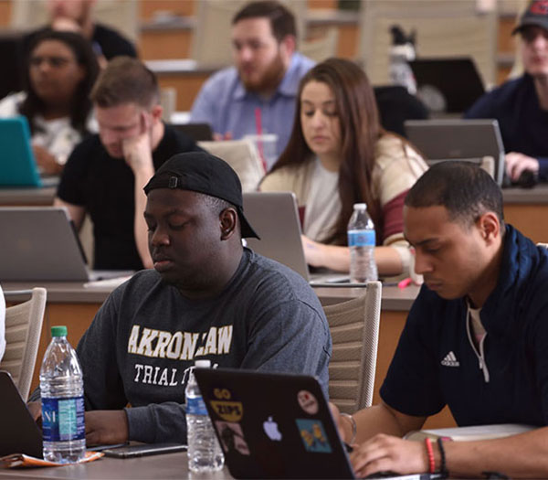 University of Akron law students attending a lecture