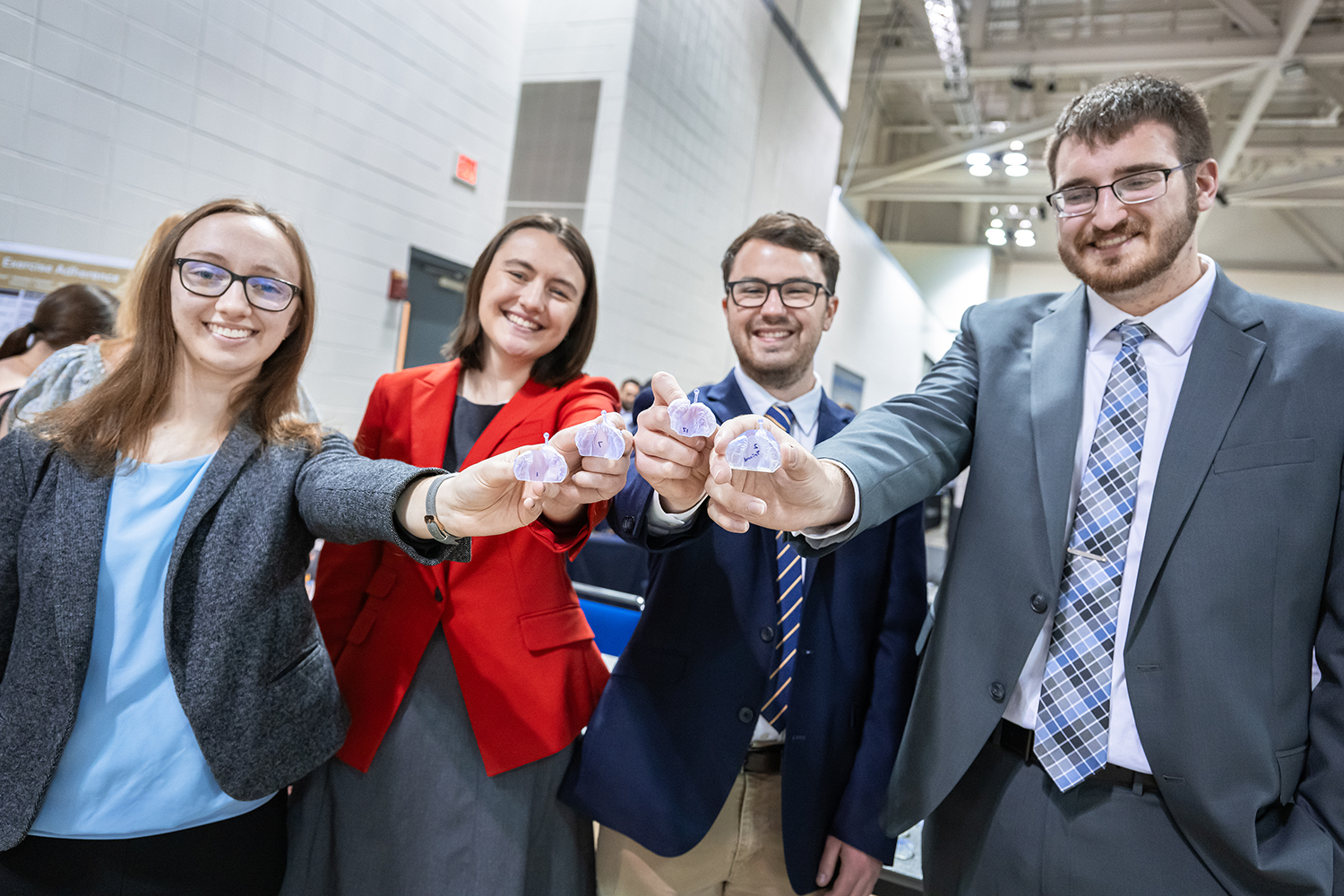 Biomedical engineering students show their project at Senior Design Day