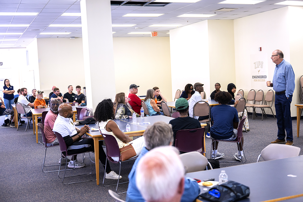 Dean Menzemer welcomes students and parents to CEPS