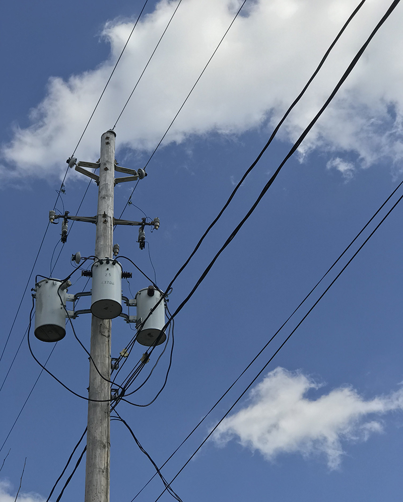 overhead power lines