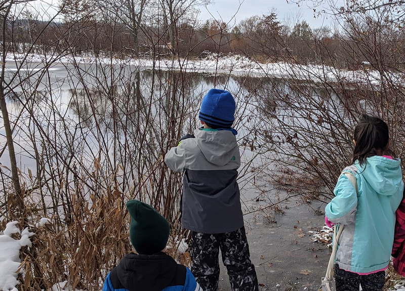 Students experiencing outdoor education opportunities at the Field Station.