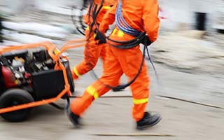 Emergency management and homeland security professionals at work